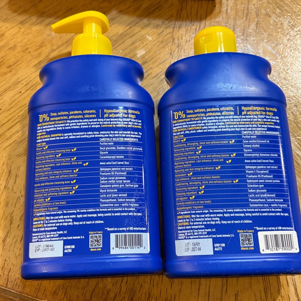 Douxo Spa Skin & Coat Ultra-Safe Shampoo and Ultra-safe Conditioner Set 16fl oz - Picture 2 of 2